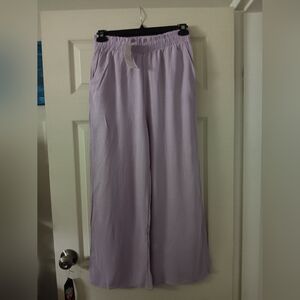 NWT Ninexis Women's Linen Lilac Pants Sz L